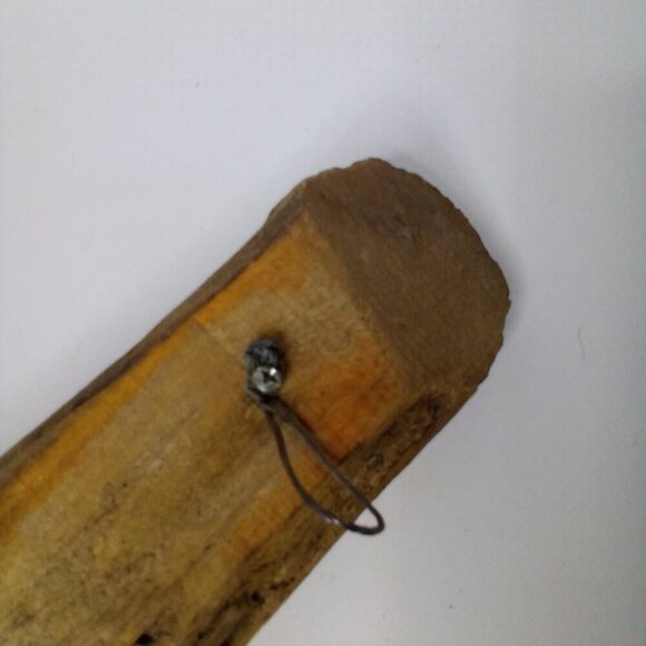 Vintage Rustic Hand Carved Wooden Old Man Face Hanging Figure 10.5" - Picture 9 of 15